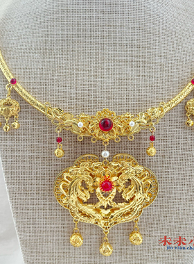 原创明制古风璎珞流苏项圈凤凰国风项链婚服旗袍配饰包邮