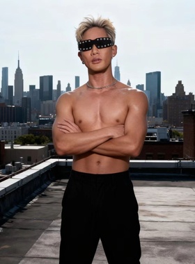 个性铆钉装饰太阳眼镜男女通用