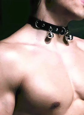 欧美加长项圈朋克铃铛项链