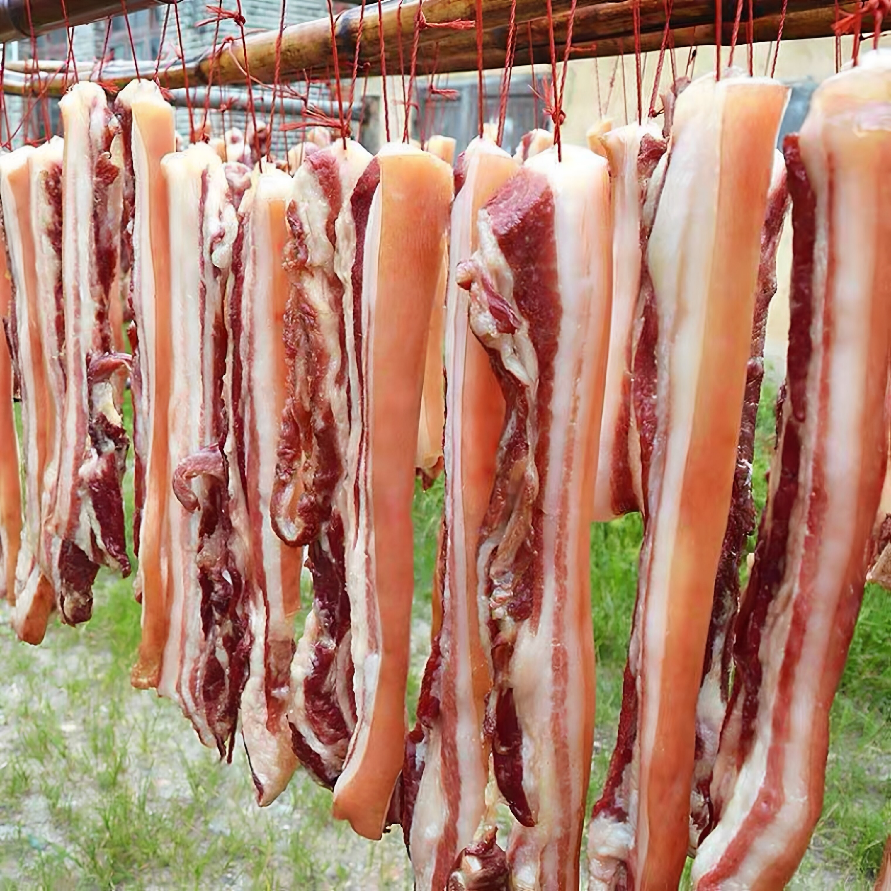 遂丰 500g江西日晒土猪腊肉农家风味咸肉腌制五花腊肉风干 非烟熏
