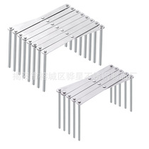 Stainless Steel Plate Rack Lid Shelf Side Release Retractable Folding Multipurpose Steam Rack Dining Room Home Kitchen Container