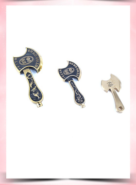 铜斧头摆件龙凤福气斧子