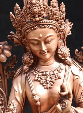 纯紫铜绿度母做旧小佛像