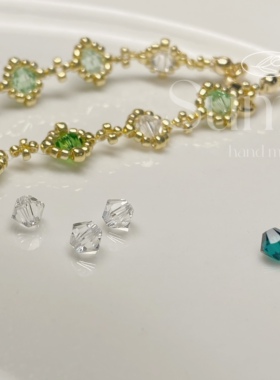 渐变古董水晶复古水晶女