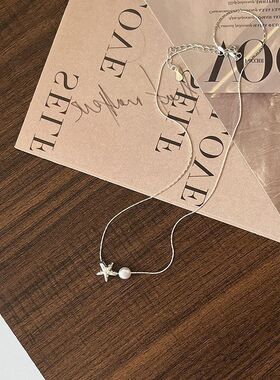 简女新款链奢小众约珍珠项链百搭