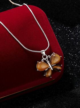 法式蛇骨送蝴蝶女闺蜜轻奢锁骨