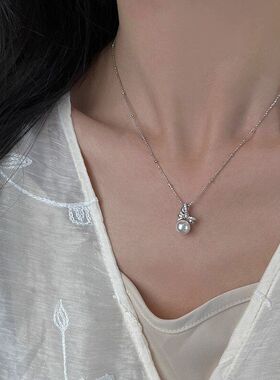 气质链轻奢小众设计蝴蝶结带新款