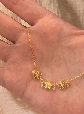 潮流风轻奢女款项链花朵潮链小众