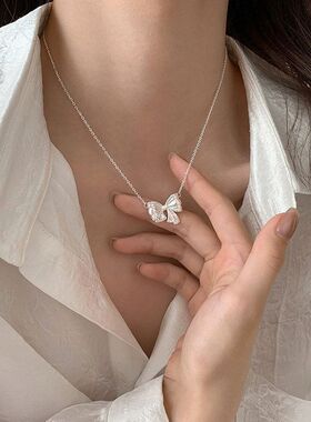 个性大蝴蝶结情人节少女链心系