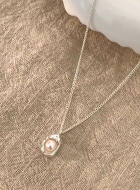 优雅三层小红书同款豆荚珍珠项链