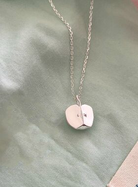 链平安高级感礼物清新平安夜百搭简约果设计轻奢小众锁骨吊坠项链