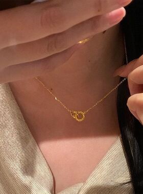 时尚链吊坠轻奢碎碎冰锁骨乌斯