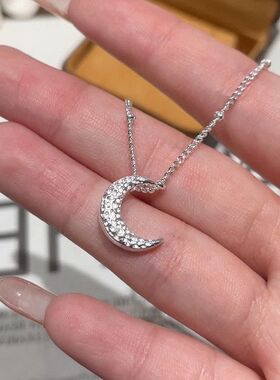 月女项链冷淡吊坠ins月亮气质链
