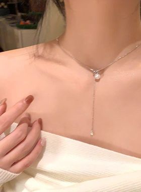 颈项链女纯银999配饰锁骨链首饰