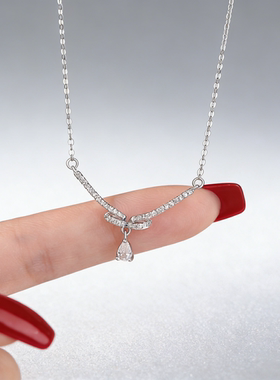 足银蝴蝶结文艺代发气质显瘦999