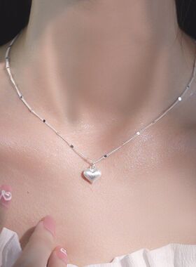 简约批发直播奢小众锁骨心形链链