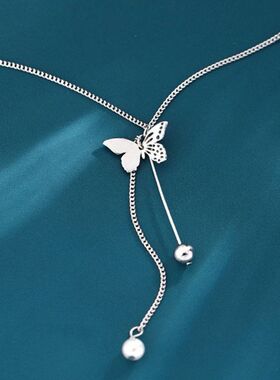 直播清新珍珠链女轻流苏项链批发