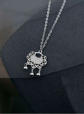 链日锁骨长命锁气质项链纯银韩风