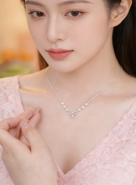 高级项链代发蝴蝶结花四叶甜美