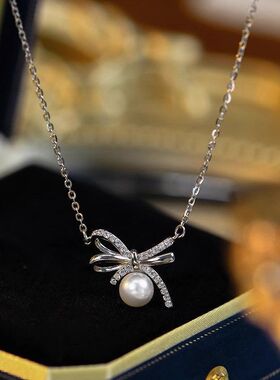 批发法式女珍珠项链新款锁骨设计