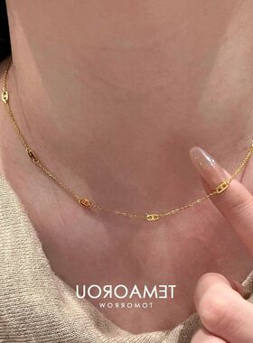 新款高级感百搭配饰通勤猪鼻子choker女年细款项链2025颈链精致