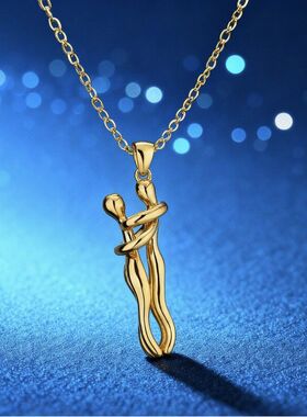 热卖女简约跨境项链相拥高级感