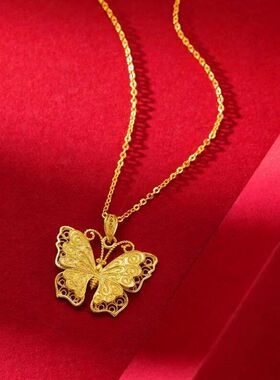 蝴蝶结项链2025爆款女新中式锁骨