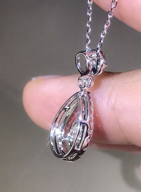 链货源梨形聚会满钻项链代发百搭