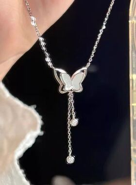 锁骨流苏女款甜美不锈钢韩版颈链