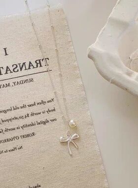 女高级感甜美珍珠项链新款少女