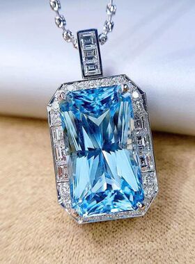 吊坠海蓝宝托帕仿珠宝工艺大气