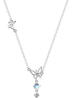 蝴蝶项链货源气质少女链抖音流苏