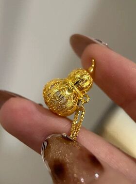 新款花丝金葫芦葫芦项链毛衣链镂空小红书一件小爆款2025福禄代发