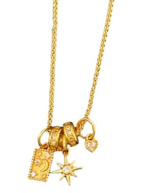 点缀话吊坠星月神爆款女项链diy