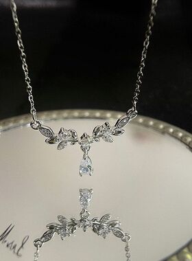 锆石花朵百搭月桂花批发设计感链