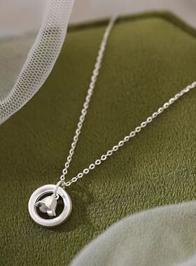 吊坠铃兰链颈链新款项链圆环花