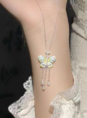 搭配新款蝴蝶饰品仙女甜美流苏