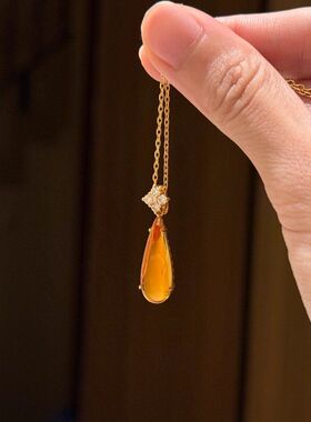 四叶黄昏高级项链晨露感锁骨气质