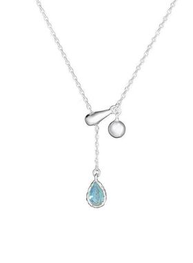 水滴一滴锁骨宝石泪蓝时尚小抽