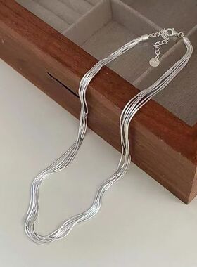 复古艾瑞雅饰品多戴蛇骨项链细丝