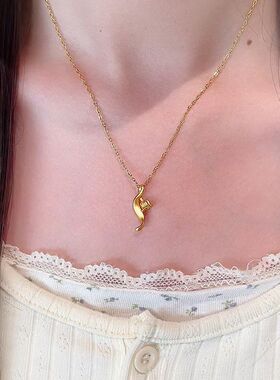 铃兰磨砂饰品女轻奢锁骨百搭高级