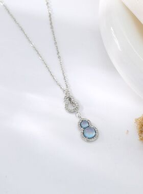 抖音项链钻小众葫芦新款女链带