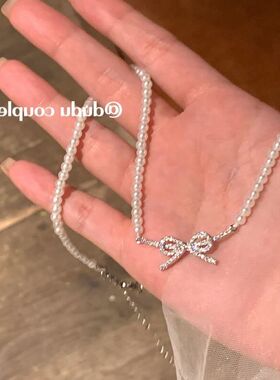 链轻奢小众设计掉色钢珍珠项链