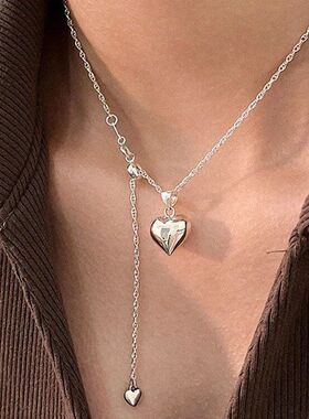 锁骨链新款爱心形百搭链链条轻