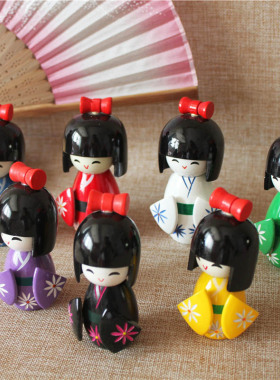 日本摆件人偶卡通料理店和服娃娃