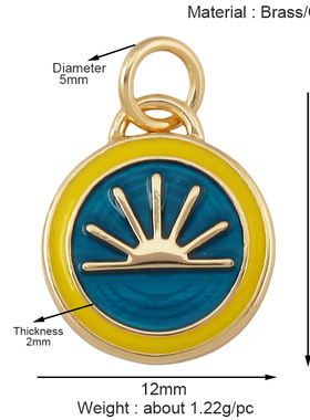 S43 DIY饰品配件 彩色 滴油 几何 小吊饰 蝴蝶 爱心 星星 植物