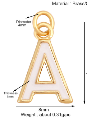 S15 欧美流行配件 欧美流行 彩色 字母牌 项链挂件 项坠