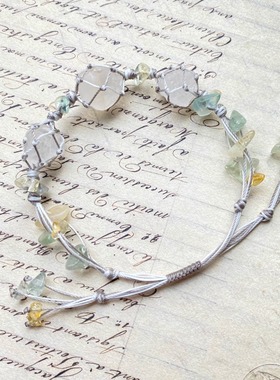 绿萤石黄水晶高颜值闺蜜水晶饰品