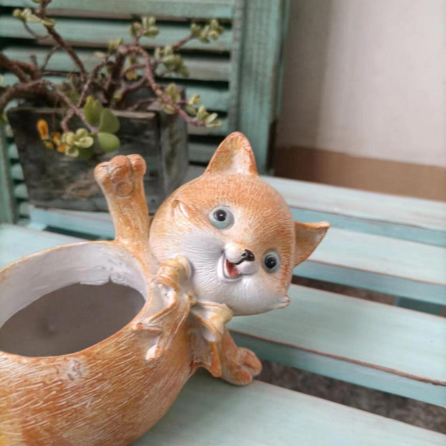 Cartoon resin simulation animal flowerpot