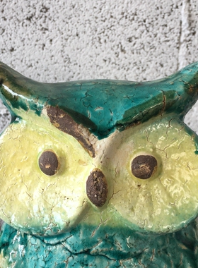 美式乡村创意陶瓷猫头鹰桌面